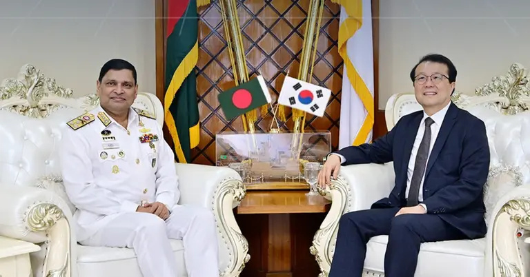 নৌবাহিনী প্রধানের সঙ্গে কোরিয়ার রাষ্ট্রদূত